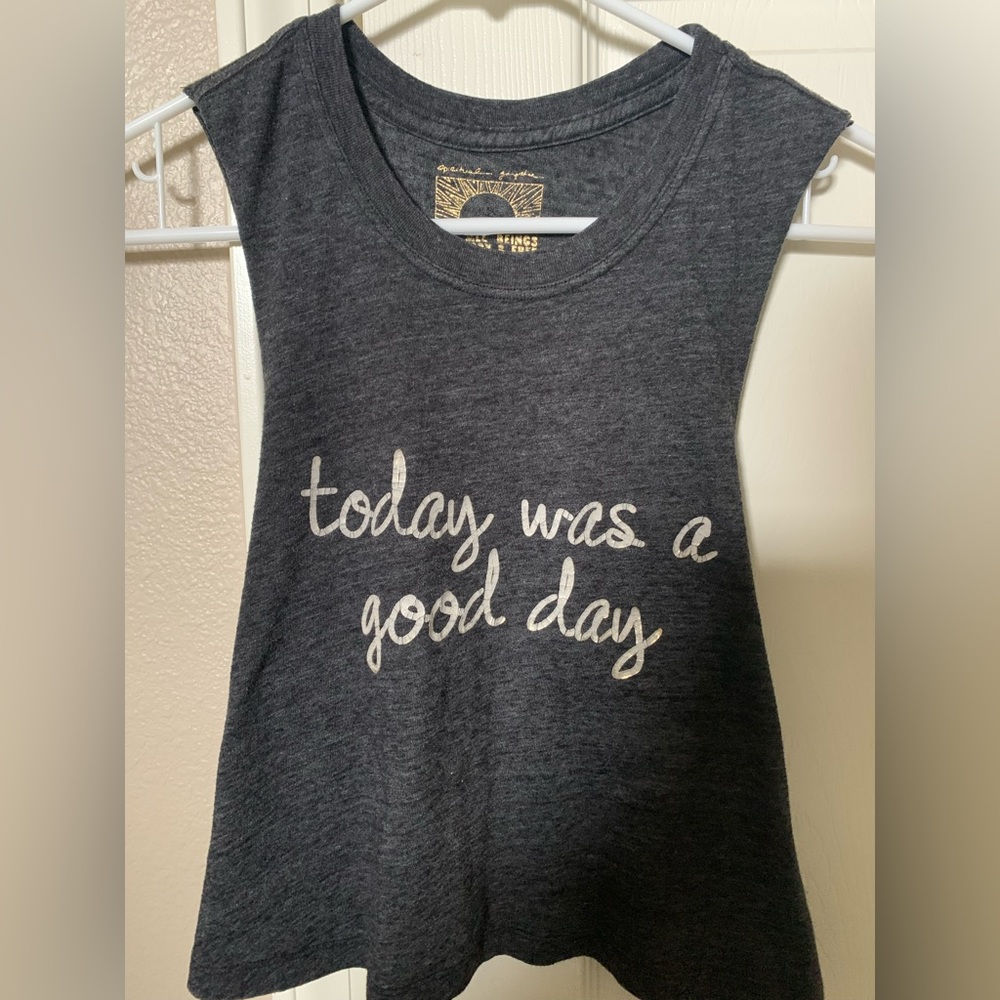Spiritual Gangster “today was a good day” crop tank